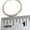 Solid 10K white gold marked 10K clear gemstones circular pendant