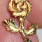 Solid 14K yellow gold marked 14K rose flower pendant