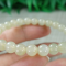 Icy Light yellow 100% Natural A Jadeite jade Beads Bracelet 手链