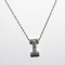.25CT Natural White Diamond Cluster Letter "I" Slide Necklace