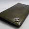Authentic CHANEL WALLET DARK GREEN PATENT LEATHER COCO PURSE