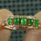 Cert'd Emerald 100% Natural A Jade jadeite Adjustable Ring 戒指