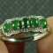 Cert'd Emerald 100% Natural A Jade jadeite Adjustable Ring 戒指