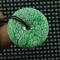 Cert'd dry Green 100% Natural A Jade jadeite Pendant FLOWER