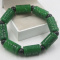 Grade A Jade (jadeite) Green Coin Tube Big Bead Knitted Bracelet
