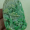 Cert'd Green 100% Natural A Jade jadeite Pendant Carved landscap
