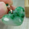 Certified Green 100% natural A jadeite jade Pendant~RuYi 如意