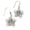 Wire Wrap Snowflake Gemstone Earrings