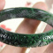 Certified Green Natural A jade Jadeite Moire Bangle Bracelet