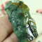 Green 100% Natural A Jade jadeite Pendant Carved bamboo