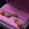 100% natural 14ct grade A icy orange green jade jadeite bracelet