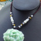 Green Natural A Jade jadeite pendant Orchid Flower Necklace 花开富贵