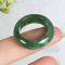 Cert'd Dark green 100% Natural A Jade jadeite 17 mm Ring