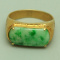 Genuine Untreated Green A Jadeite Jade 925 Silver US 7 Ring
