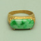 Genuine Untreated Green A Jadeite Jade 925 Silver US 6 Ring