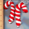 Crocheted Christmas Ornament - Candy Cane