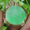 Certified Green 100% Natural A JADE jadeite 925 Silver Pendant