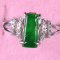 Cert'd Icy Green 100% Natural A Jade jadeite Adjustable Ring 戒指