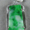 S925 Silver Certified Green 100% Natural A Jade jadeite Pendant