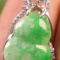 30*14*7 mm/2.36 g Cert'd 925 Silver Green Natural A JADE jadeite