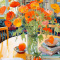 Poppies Panorama: Orange Elegance (used 1000 PC jigsaw puzzle)