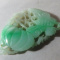 Carved Jade Jadeite Pendant with Butterfly, Gourd