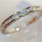 Antique 14K WH GOLD Diamond Stack Guard .21ctw Ring 2.283 Grams
