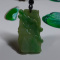 Fine Natural Type A Jadeite Jade Big Bamboo Antique Pendant