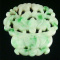 Antique Old Genuine Jadeite Emerald Jade Pendant Netsuke flower