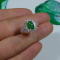 Cert'd Fine Natural Type A Emerald Jadeite Jade Oval Cabochon S9