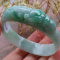 Certified Green Natural A JADE Jadeite Goose Dragon Bangle