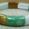 Green+Yellow+light purple 100% Natural A Jadeite jade Bracelet