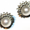 flawless 925 sterling silver marked freshwater pearl Earrings