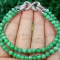 Certified Green 100% Natural A jadeite Jade Beads Bracelets 手链