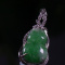 Cert'd 925 Silver Green 100% Natural A JADE jadeite Pendant