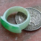 Certified Green Burma 100% Natural A JADE Jadeite Saddle RING