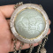 Antique Chinese Hand Carved White Jade Pendant Plaque 925