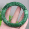 Green jadeite Moire Bracelets Certified Natural Not optimized