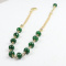 Certified fashion natural jadeite Round bead string Bracelet