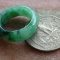 Certified Green Burma 100% Natural A JADE Jadeite Circle RING