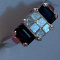 ESTATE-10K SAPPHIRE DIAMOND RING~L@@K ~CHANNEL~SZ 5