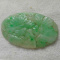 Chinese Export carved green oval jadeite carved plaques