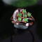 925S Icy Green 100% Natural A JADE jadeite Adjustable Ring