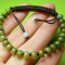 Green Natural A Jade Jadeite Hand-Knitting Circle Bead Bracelet