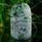 Cert'd Untreated Natural 2 Color Grade A Jadeite Jade Pendant