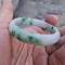 Rare Natural genuine Green Jade Jadeite Carving Bangle Bracelet