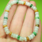 3 Color Natural A Jade Jadeite Circle Bead 路路通 Stretchy Bracelet