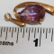 gold marked 10K large amethyst & diamond gemstone pendant
