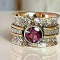 Gemstone 925 Sterling Silver Spinner Handmade Women Ring Size 6
