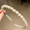 Women Girl's Pearl Headband Hairband Elegant Crystal Hair Band